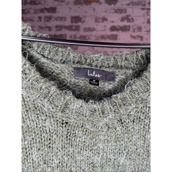 Lulus | women dark green knitted sweater - Picture 2 of 9